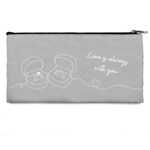 Personalized Wedding Rings Collage Photo Pencil Case Pencil Case Back