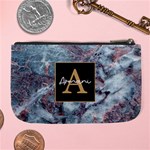Personalized Initial Name Marble Large Coin Purse Large Coin Purse Back