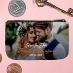 Personalized Save the Date Wedding Couple Photo Name Large Coin Purse Large Coin Purse Back