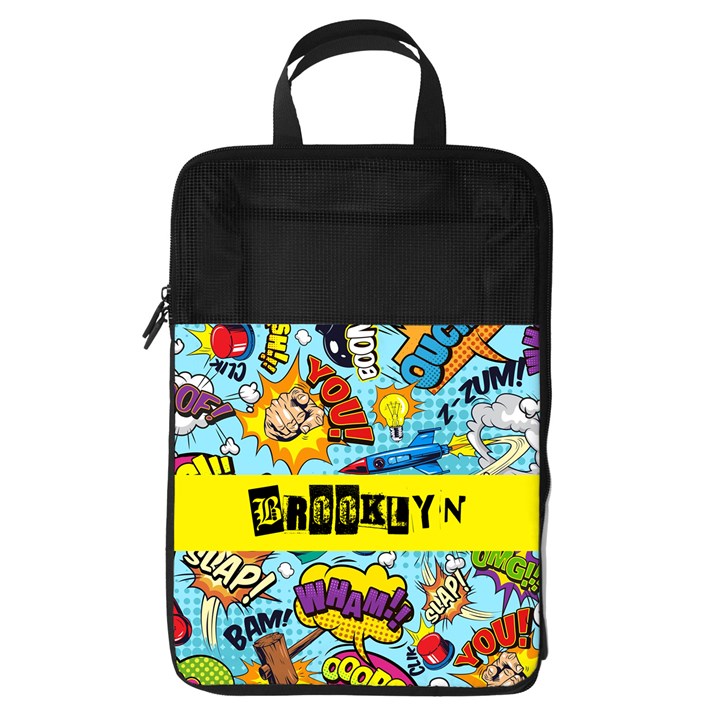 Personalized Name Any Text Comics Style Foldable Shoe Storage Bag Foldable Shoe Storage Bag
