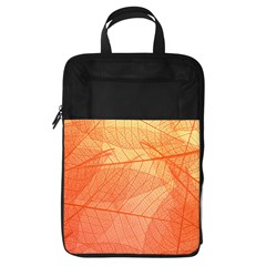 Abstract Texture Of Colorful Bright Pattern Of Transparent Leaves Of Orange And Yellow Color Foldable Shoe Storage Bag
