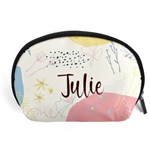 Personalized Hand Drawn Floral Name Any Text Accessory Pouch (Large) Front