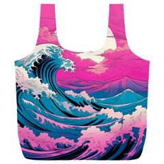 Waves Mountains Sky Full Print Recycle Bag (xxxl)