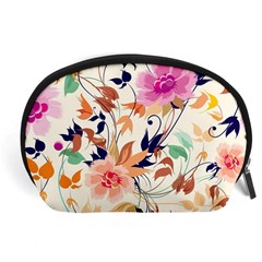 Abstract Floral Background Accessory Pouch (large)