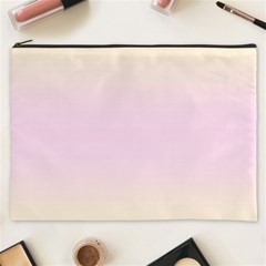 Cream Yellow To Pink Lace Bilinear Gradient Cosmetic Bag (xxxl)