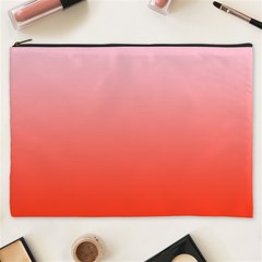 Pink Lace To Scarlet Red Linear Gradient Cosmetic Bag (xxxl)