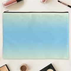 Cream Yellow To Baby Blue Bilinear Gradient Cosmetic Bag (xxxl)