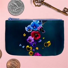 Falling Flowers, Art, Coffee Cup Large Coin Purse