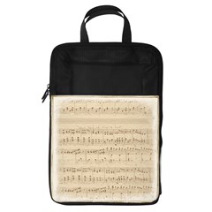 Vintage Beige Music Notes Foldable Shoe Storage Bag