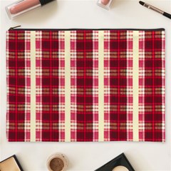 Retro 60s 50s Plaid Pattern 4 Cosmetic Bag (xxxl)