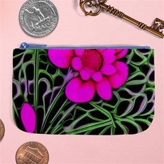 Mid Century Retro Floral 1970s 1960s Pattern 99 Large Coin Purse