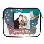 Personalized Photo Illustration Lover Name iPad Zipper Case Apple iPad Zipper Case Front