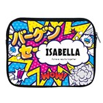 Comic Graphic Pattern Personalised Name Apple iPad Zipper Case Front