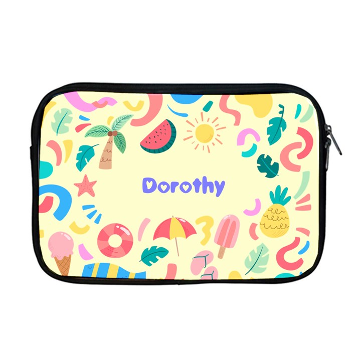 Personalized Name Any Text Summer Time Apple MacBook Pro 17  Zipper Case