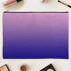 Cotton Candy Pink To Navy Blue Linear Gradient Cosmetic Bag (xxxl)