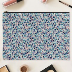 Blue Leaves (2) Cosmetic Bag (xxxl)