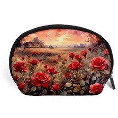 Roses Flower Field Sunset Nature Accessory Pouch (large)