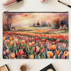 Tulips Field Tree Cosmetic Bag (xxxl)